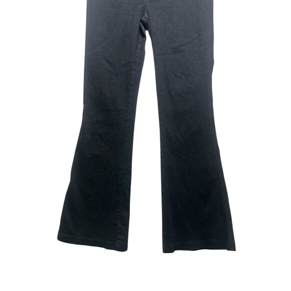 SPANX Shape Flare Jeans Women Medium Petite Black High Rise Wide Leg Classic - Picture 8 of 12